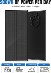 Lightweight 100W N-Type Solar Panel – 25% Efficiency for Camping and Marine Use