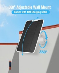 Solar Panel for Ring & Eufycam & Arlo Essential & Wyze & Simplisafe, Solar Pa…