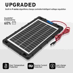 20W Solar Panel 12V Trickle Charger Battery Charger Kit Maintainer Boat Car RV