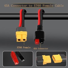 12AWG 45A Connector to XT60 Female Extension Cable Solar Panel to Lithium Bat…
