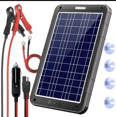 12V 12W Solar Car Battery Trickle Charger Maintainer with Smart PWM Controller