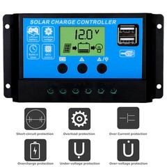 Solar Panel Regulator Charge Controller Auto Focus Tracking 30A 60A 12V/24V