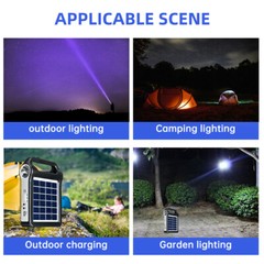 Solar Generator Panel Power Bank Outlet Camping Emergency Portable Power Station