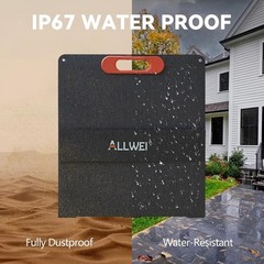 ALLWEI 200W Portable Solar Panel 18V 3-in-1 Mono PV Home Off-Grid Battery