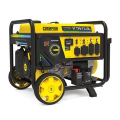 12,500-Watt Electric Start Tri Fuel Home Backup Portable Generator with CO Shiel