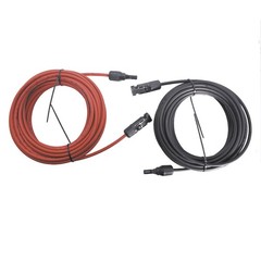 12AWG Solar Panel Extension Cable Wire Connector 1 Pair 30ft Black + Red New