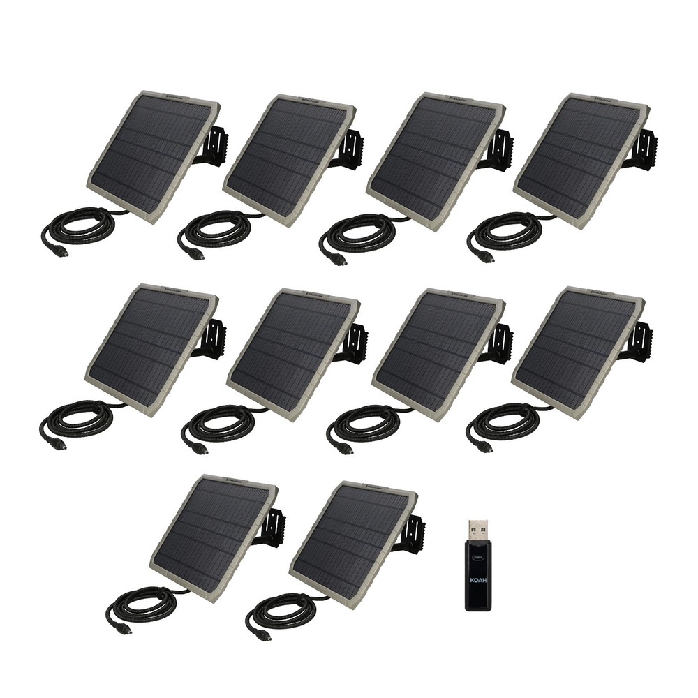 Stealth Cam FieldMAX EX 10-Inch Solar Panel (10-Pack) Bundle with Card Reader