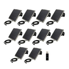 Stealth Cam FieldMAX EX 10-Inch Solar Panel (10-Pack) Bundle with Card Reader