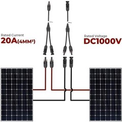 Solar Y Branch Connectors Solar Panel Parallel Connectors 1 to 3Solar Adapter US