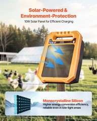 Weather-Resistant 8kV 0.3J Solar Fence Energizer 10W 10400mAh Battery