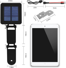 6V Solar Panel for Deer Feeder, Efficient Charger W/Adjustable Mounting Bracket