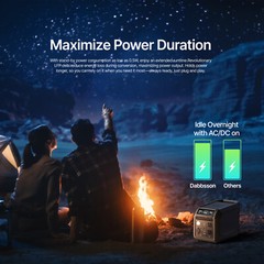 Dabbsson 600W Portable Power Station Solar Generator Foldable Solar Panel 120W