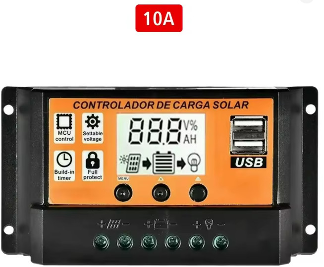Solar Charge Controller 10A 30A 100A LCD USB 12V 24V Battery Regulator
