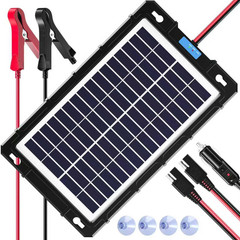 8W 12V Solar Battery Charger & Maintainer, Waterproof Solar Panel Trickle Chargi