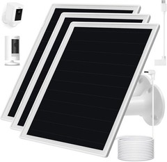 Solar Panel Charger for Ring Camera – 3Pack White