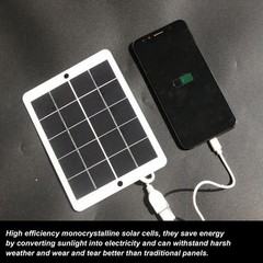 Solar Panel Charge with Mountaineering Buckle 3W Portable Outdoor Power