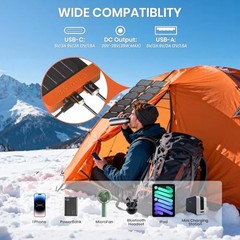 36W Ultra-Portable Solar Panel Charger with Quick Charge, USB-A & USB-C E-36W