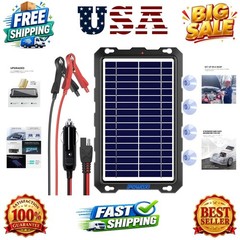Upgraded 7.5W-Solar-Battery-Trickle-Charger-Maintainer-12V Portable Waterproo…