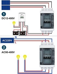 NEW 60A Solar Disconnect Switch Box 2 In 2 Out IP65 Waterproof Circuit Breaker