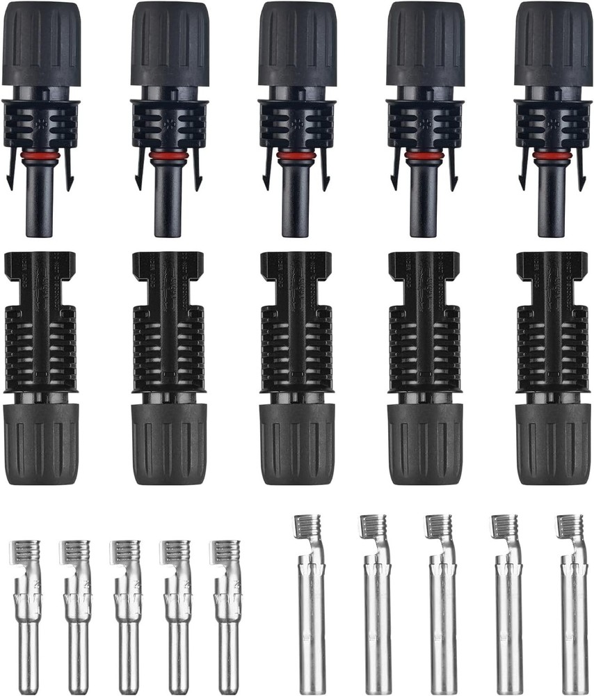 HQST 5 Pairs Solar Connectors Male/Female IP67 Waterproof Solar Panel Cable Conn