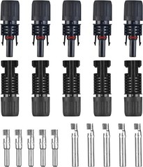 HQST 5 Pairs Solar Connectors Male/Female IP67 Waterproof Solar Panel Cable Conn
