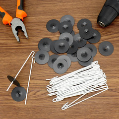 200-Pack Stainless Steel Solar Panel Guard Clips with Self-Locking Washers and J