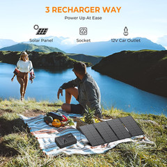 200W Solar Powered Generator, Portable Power Station with Solar Panel 40W | 146