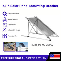 AeternaSol 45in Adjustable Solar Panel Mounting Brackets for Garden/Farm/RV/Boat