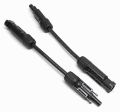 2pc 6″ 12AWG 1500V Solar Cable Adapter Extension 4mm Female 4mm Male