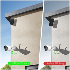 Solar Panel For Rechargeable Security Cameras 4W With 9.8FT Cable Adjustable New