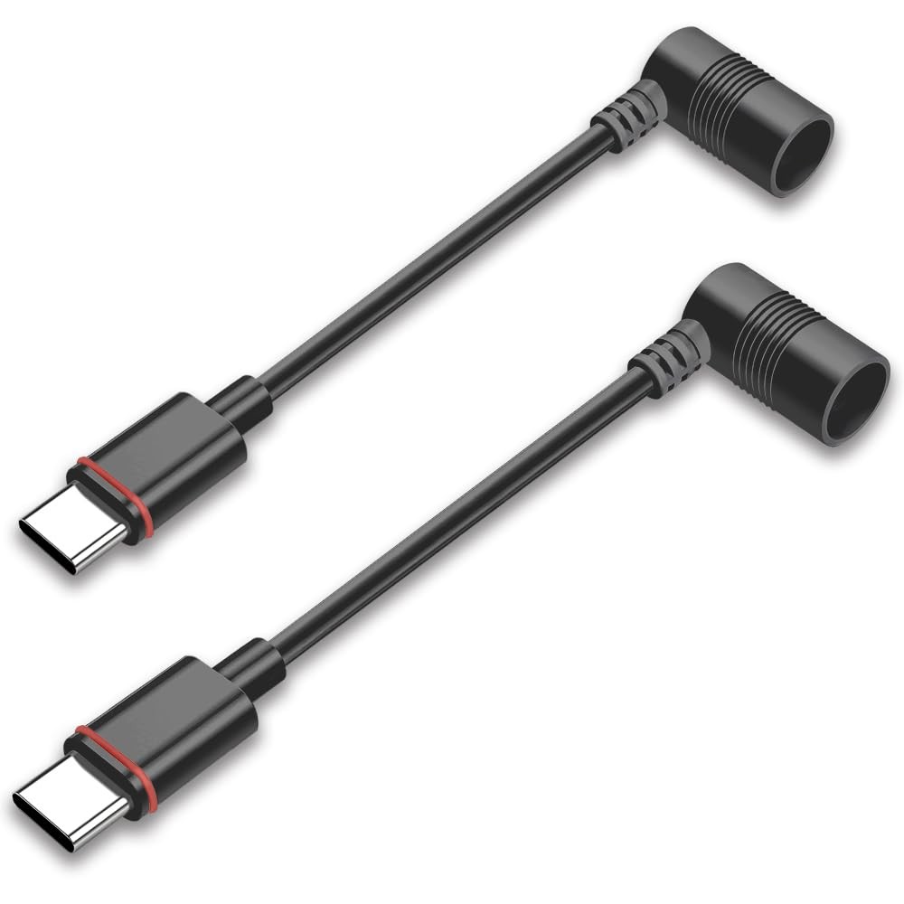2PCS Barrel Plug to USB-C Adapter for Ring USB C Outdoor Cameras, Barrel Adap…
