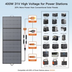 MHPOWOS 400 watt Solar Panel for Jackery Explorer 2000 v2 Portable Power Station