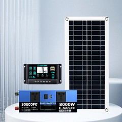 8000W Complete Solar Panel Kit Solar Power Generator 100A Home 110V/220V System