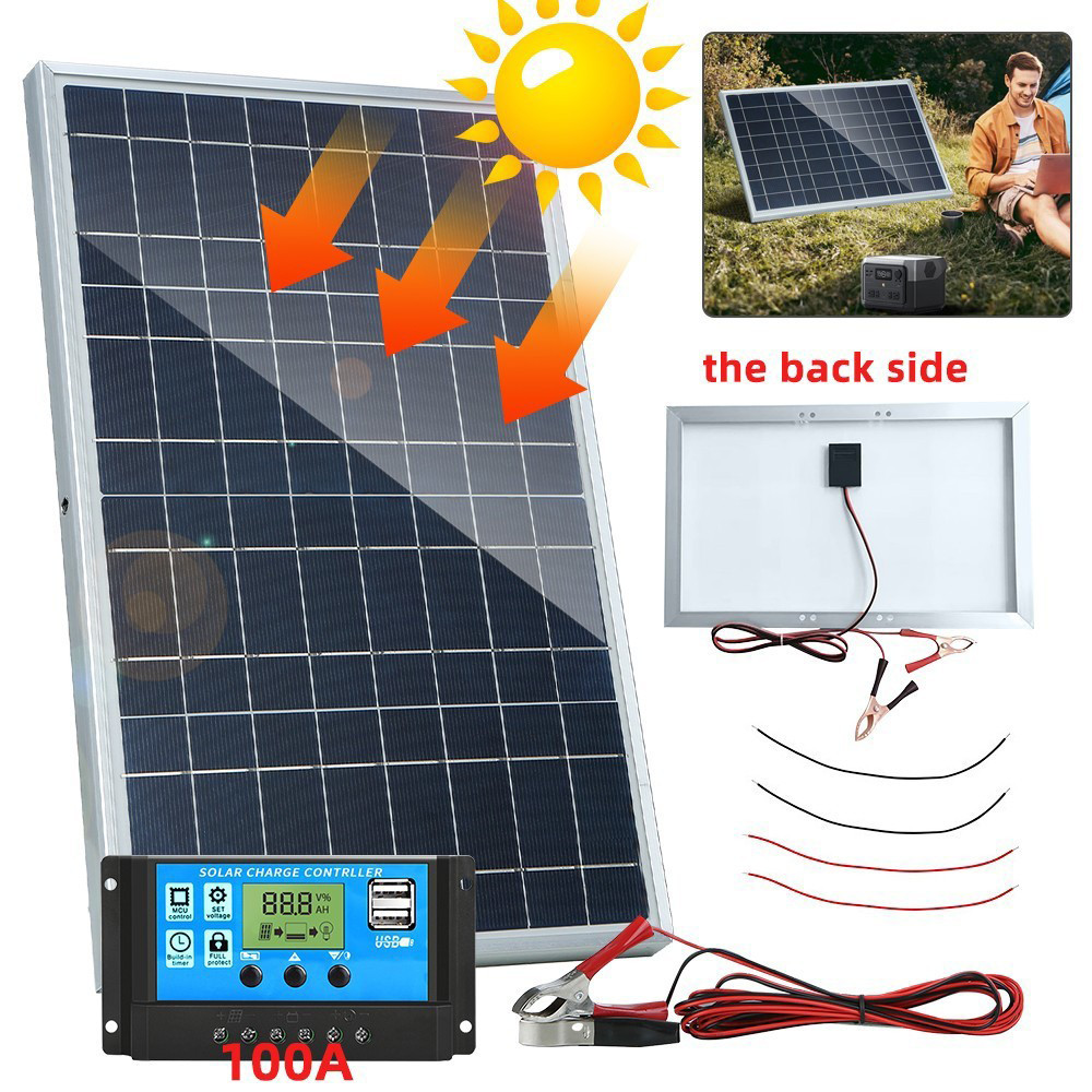 Trickle 30W Solar Panel 12V Charger Battery Charger Kit Maintainer Boat Car RV