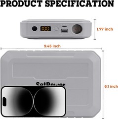 Setpower PG216Wh Portable Power Station Magnetic Bank for Fridge