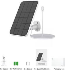 Solar Panel Charger for Arlo Pro 5S 2K/Pro 4/Go 2/Ultra 2/Ultra/Pro White