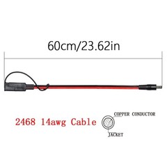 60cm Solar Panel to SAE 2Pin Power Cable with DC5.5mm Connection for Motorbikes