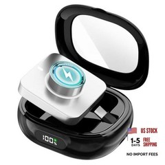 Charging Case for Oura Ring Gen 5, 4 & 3 Charger, 2000mAh Portable Travel Black