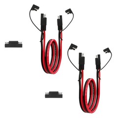 1FT 10AWG SAE Extension Cable for Power Delivery Solar Panel RV Battery,2 Pack