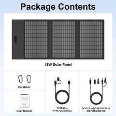 45W USB solar panel for DARAN Portable Power Station 89.6Wh Solar Power Bank