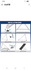 45 inch Adjustable Solar Panel RV Tilt Mount Brackets (2 Set) RV Kit System Flat