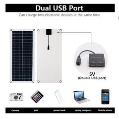 1200W Solar Panel 12V Solar Panel Charger Dual USB With 100A Controller