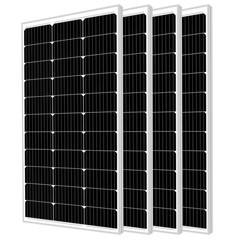 New Solar Panel 4pcs 100W 12V Monocrystalline Solar Panel with Solar Connector