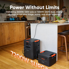 Jackery Homepower 3600 plus Portable Power Station, 3600W AC Output, 3584Wh LFP