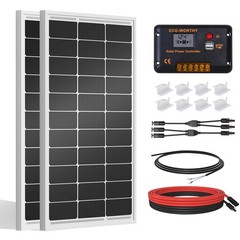 ECO-WORTHY 200 Watts 12 Volt/24 Volt Solar Panel Kit with High Efficiency Mon…