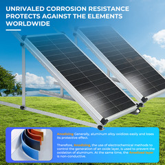 45in 2 Sets Adjustable Solar Panel Mounting Brackets Kit for 100-800 Watt Panels