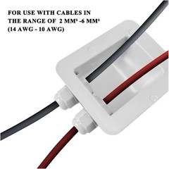 Weatherproof ABS Solar Double Cable Entry Gland for All Cable Types 2mm² to 6mm²