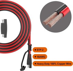 12FT SAE Extension Cable 16AWG with Quick Disconnect – Ideal for Automotive Use