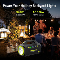 Portable Power Station 88.8Wh Camping Portable Charger with Flashlight High Lume