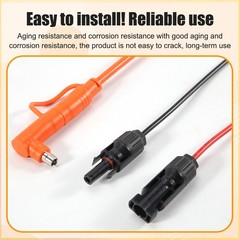 Solar Panel to DC 8mm Adapter Cable 2m, Solar Connector to DC7909/8020 Male4185